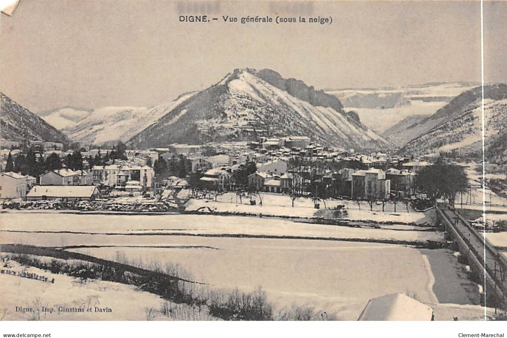 DIGNE - Vue Générale Sous La Neige - Très Bon état - Digne