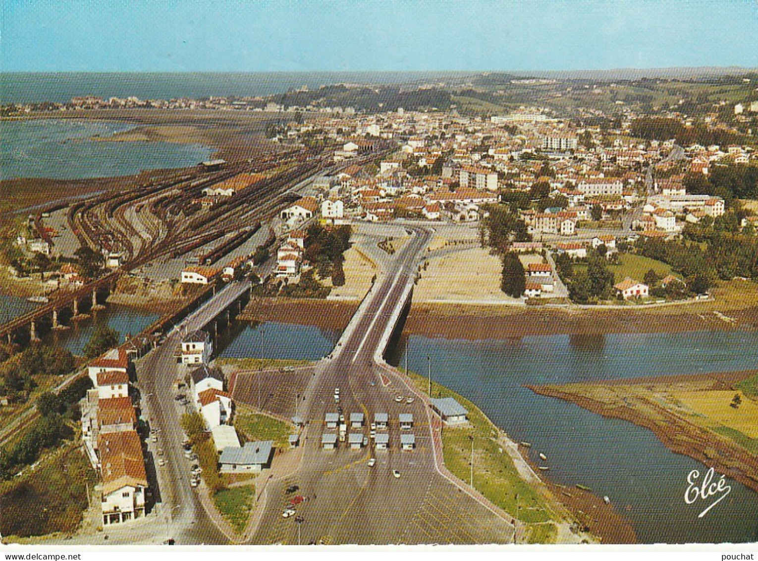 Z+ Nw38-(64) HENDAYE - VUE GENERALE SUR  FRONTIERE FRANCO ESPAGNOLE - NOUVEAU PONT SUR LA BIDASSOA ET POSTES DE DOUANES - Hendaye