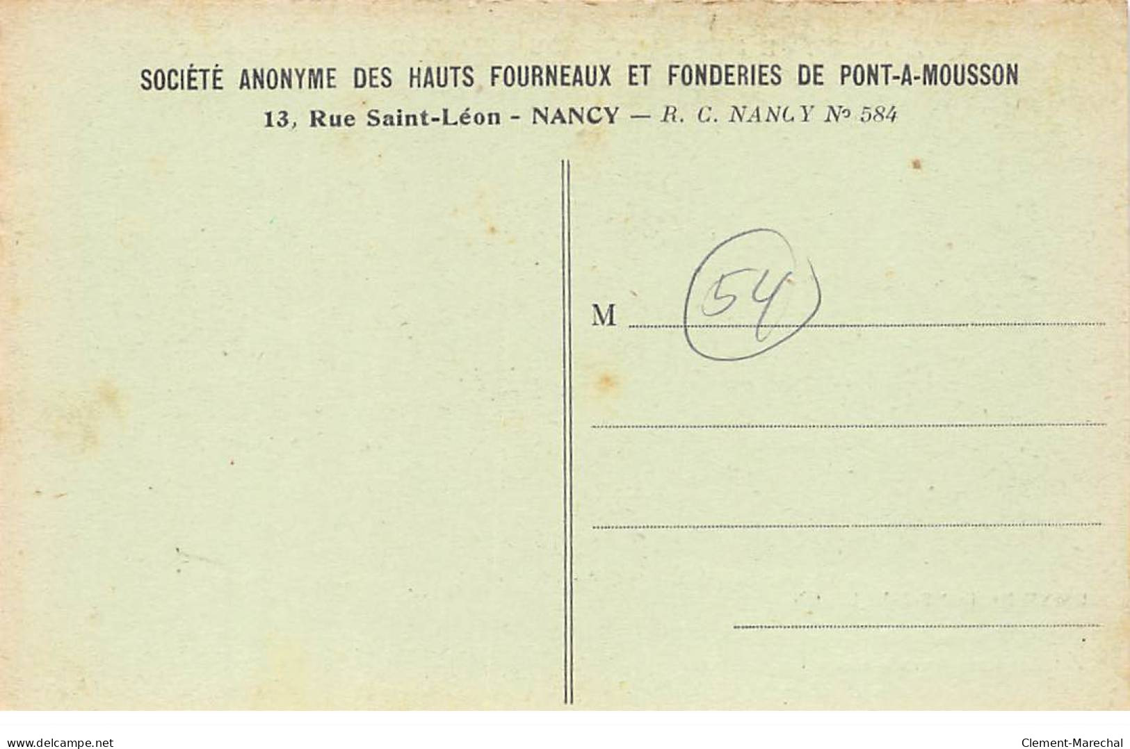 Société Anonyme Des Hauts Fourneaux De PONT A MOUSSON - Accumulateurs à Minerai - Très Bon état - Pont A Mousson