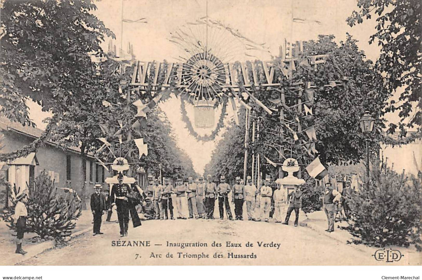 SEZANNE - Inauguration Des Eaux De Verdey - Arc De Triomphe Des Hussards - Très Bon état - Sezanne