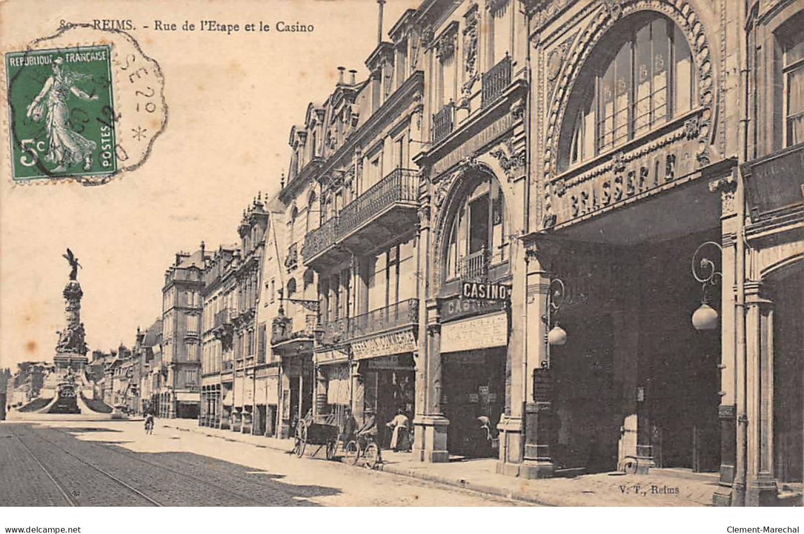 REIMS - Rue De L'Etape Et Le Casino - Très Bon état - Reims