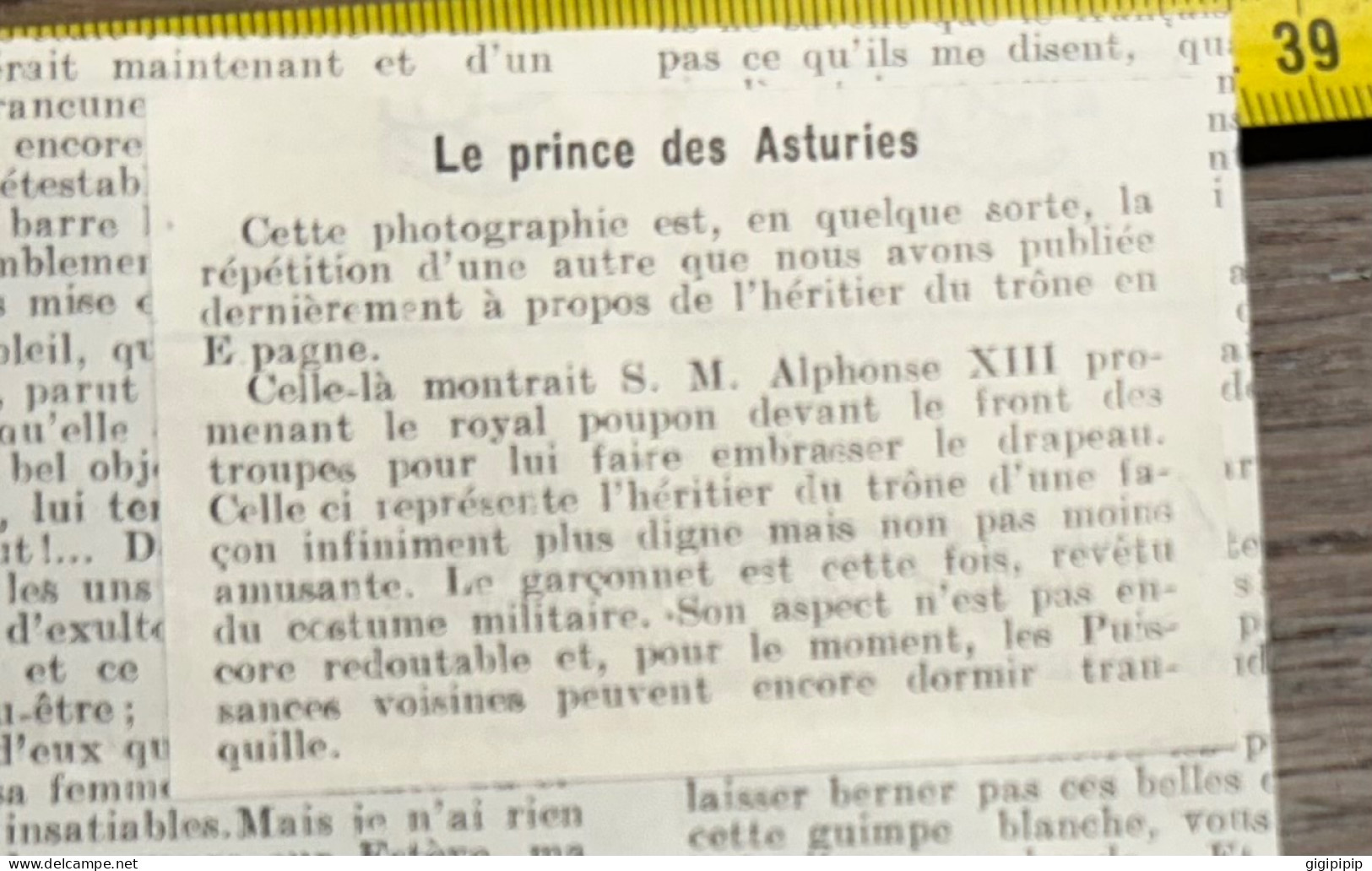 1908 PATI ENCORE LE JEUNE PRINCE DES ASTURIES L'héritier De La Couronne D'Espagne - Verzamelingen