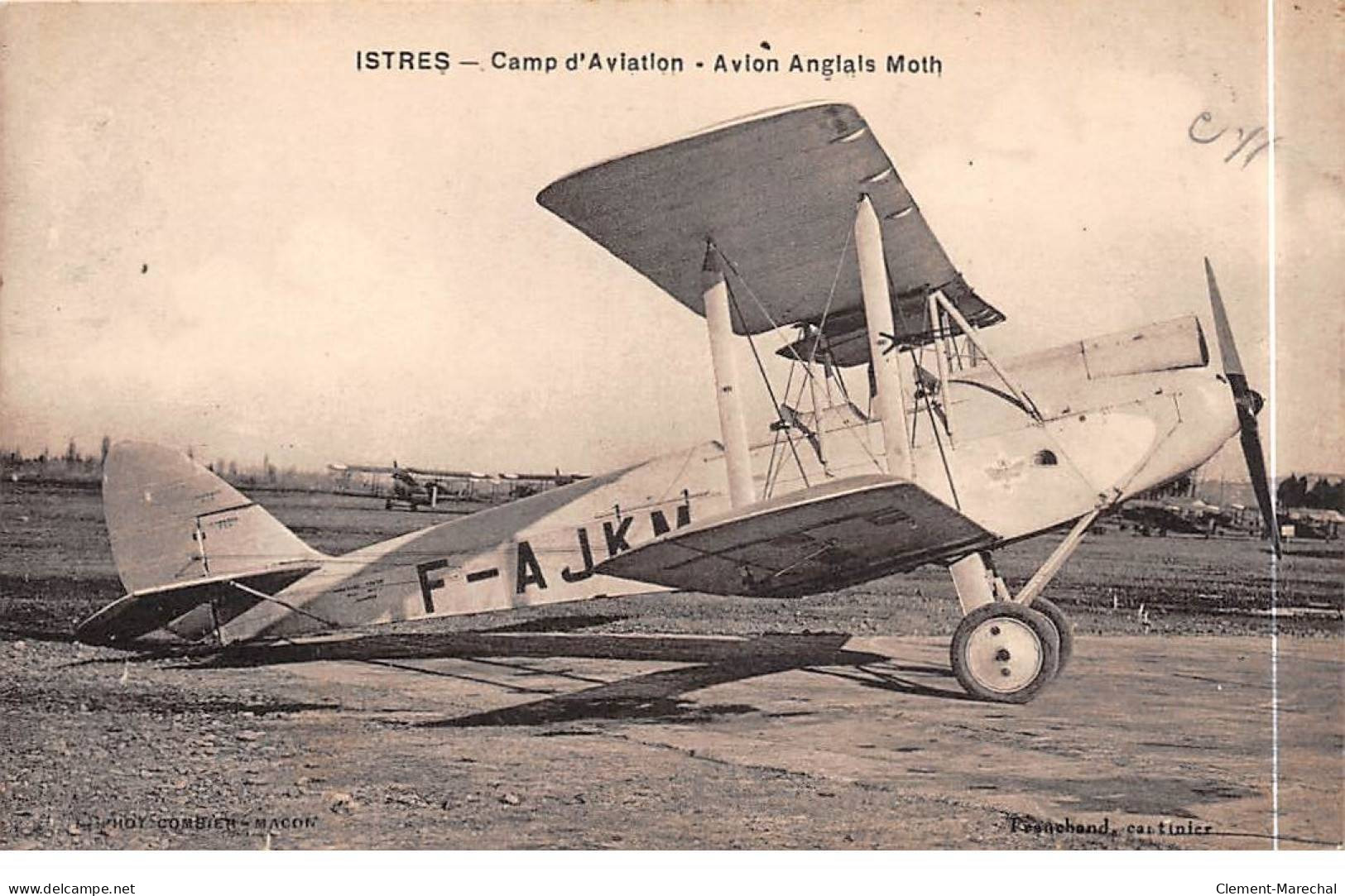 ISTRES - Camp D'Aviation - Avion Anglais Moth - Très Bon état - Istres