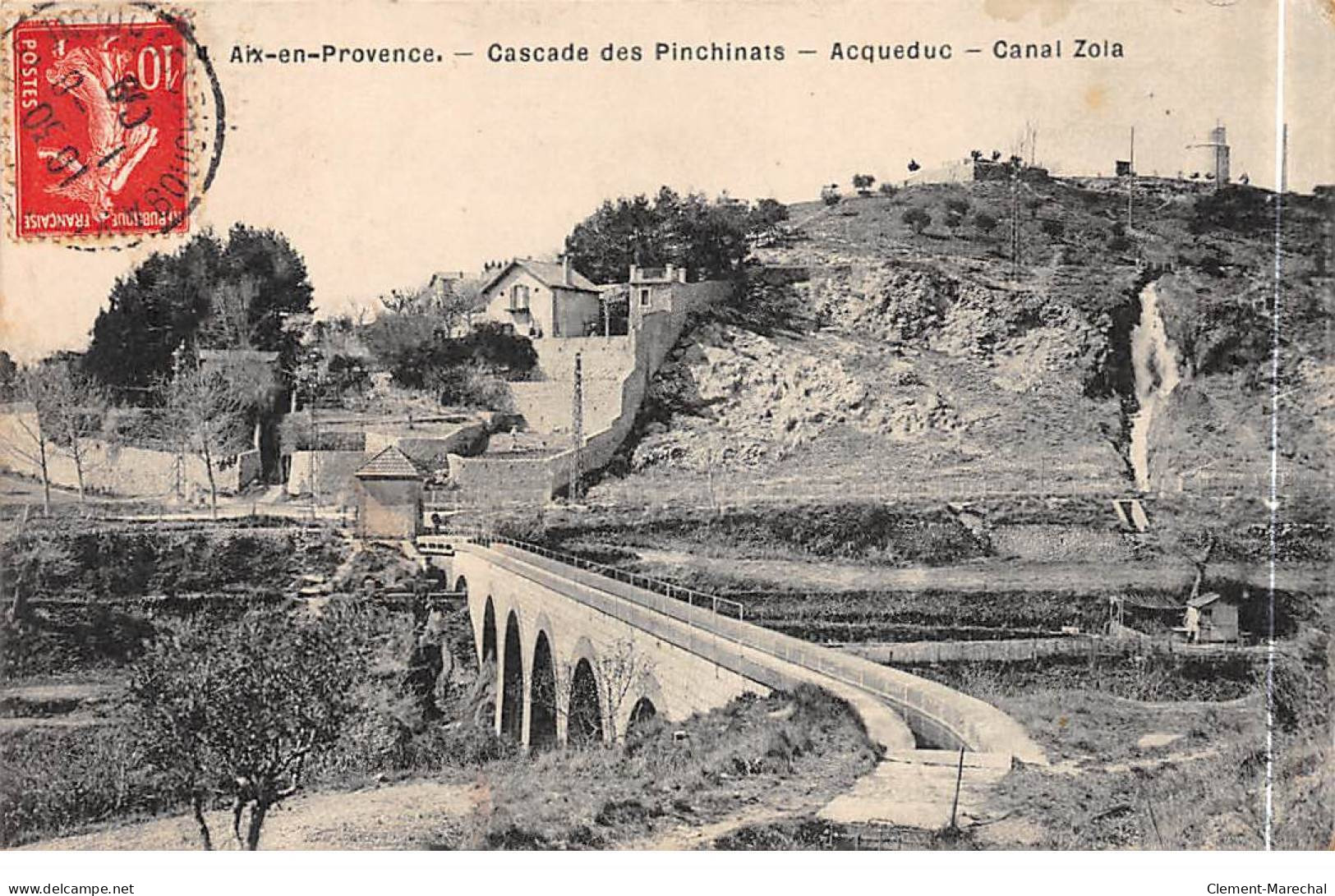 AIX EN PROVENCE - Cascade Des Pinchinats - Acqueduc - Canal Zola - Très Bon état - Aix En Provence
