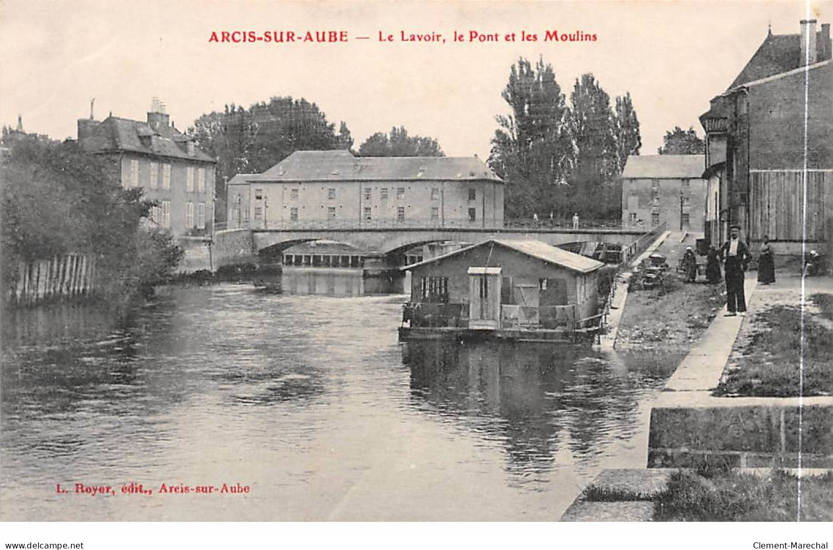 ARCIS SUR AUBE - Le Lavoir - Le Pont Et Les Moulins - état - Arcis Sur Aube