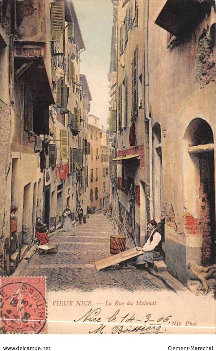 VIEUX NICE - La Rue Du Malonat - Très Bon état - Life In The Old Town (Vieux Nice)