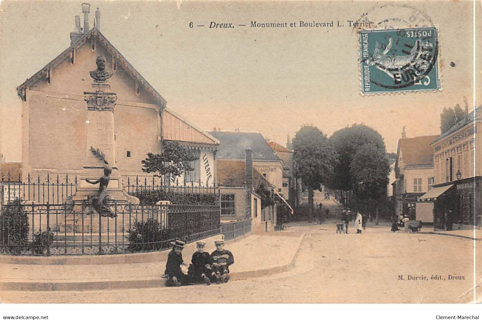 DREUX - Monument Et Boulevard L .Terrier - Très Bon état - Dreux