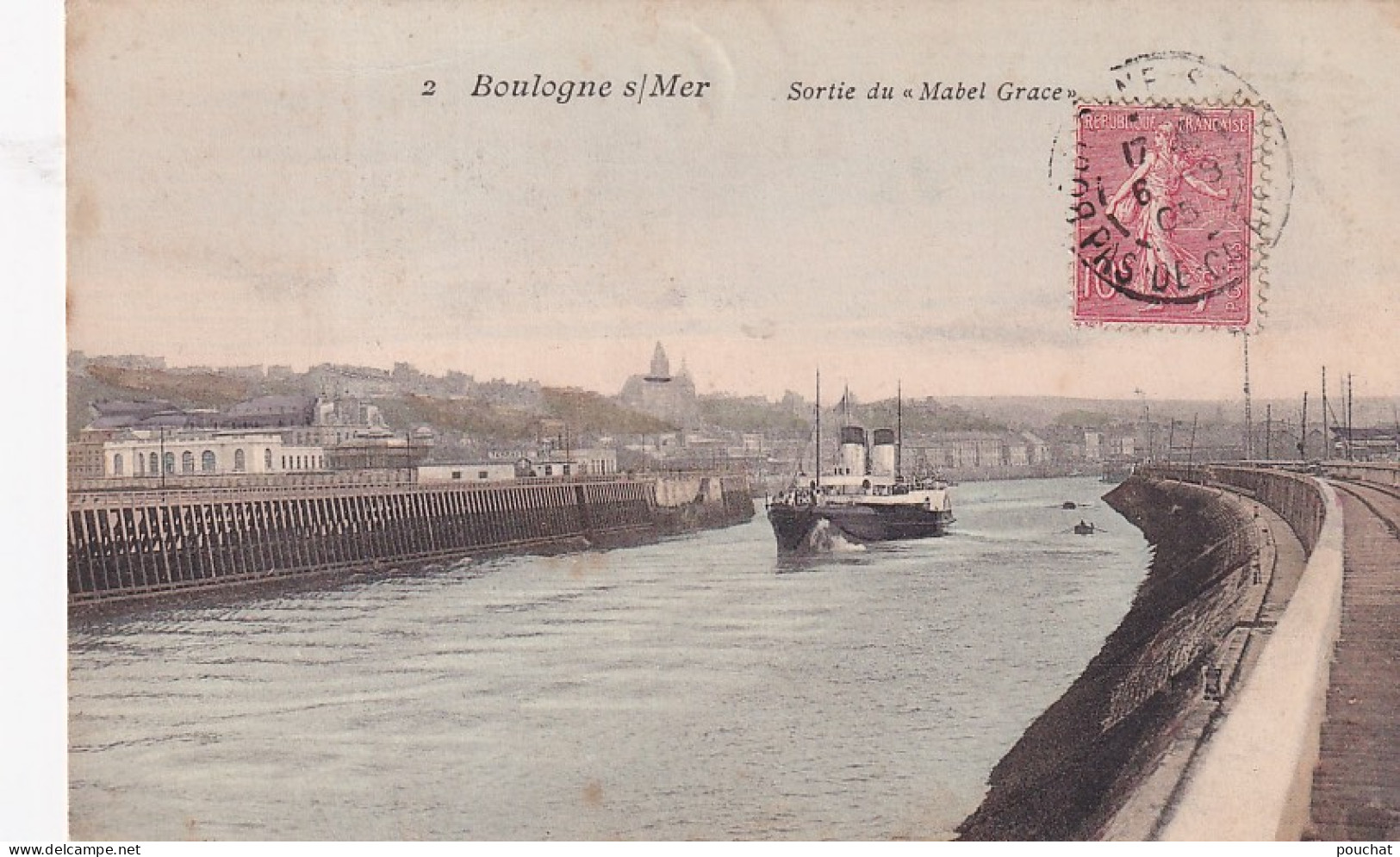 ZA Nw-(62) BOULOGNE SUR MER - SORTIE DU " MABEL GRACE " - CARTE COLORISEE - Boulogne Sur Mer