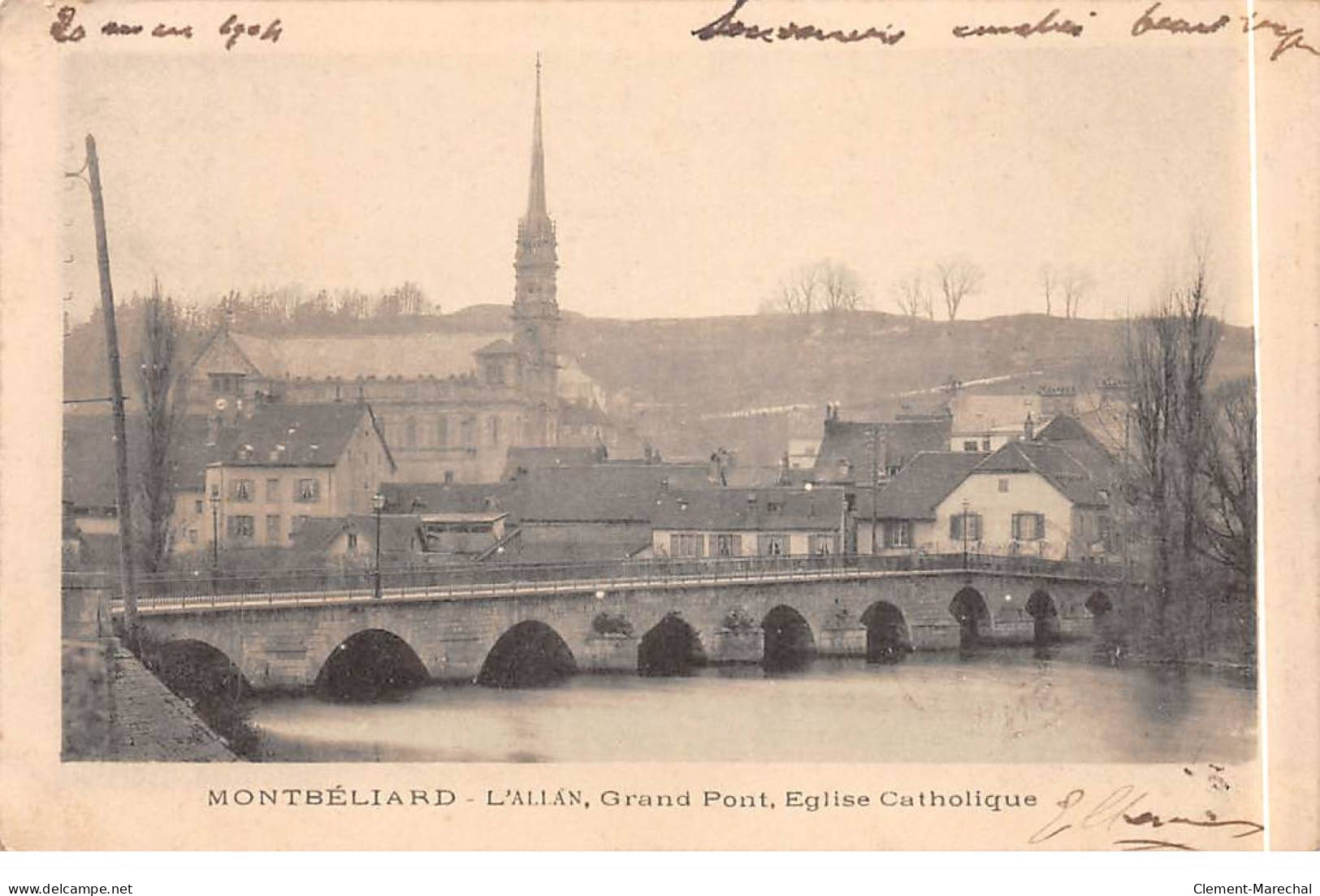 MONTBELIARD - L'ALLAN - Grand Pont - Eglise - Très Bon état - Montbéliard