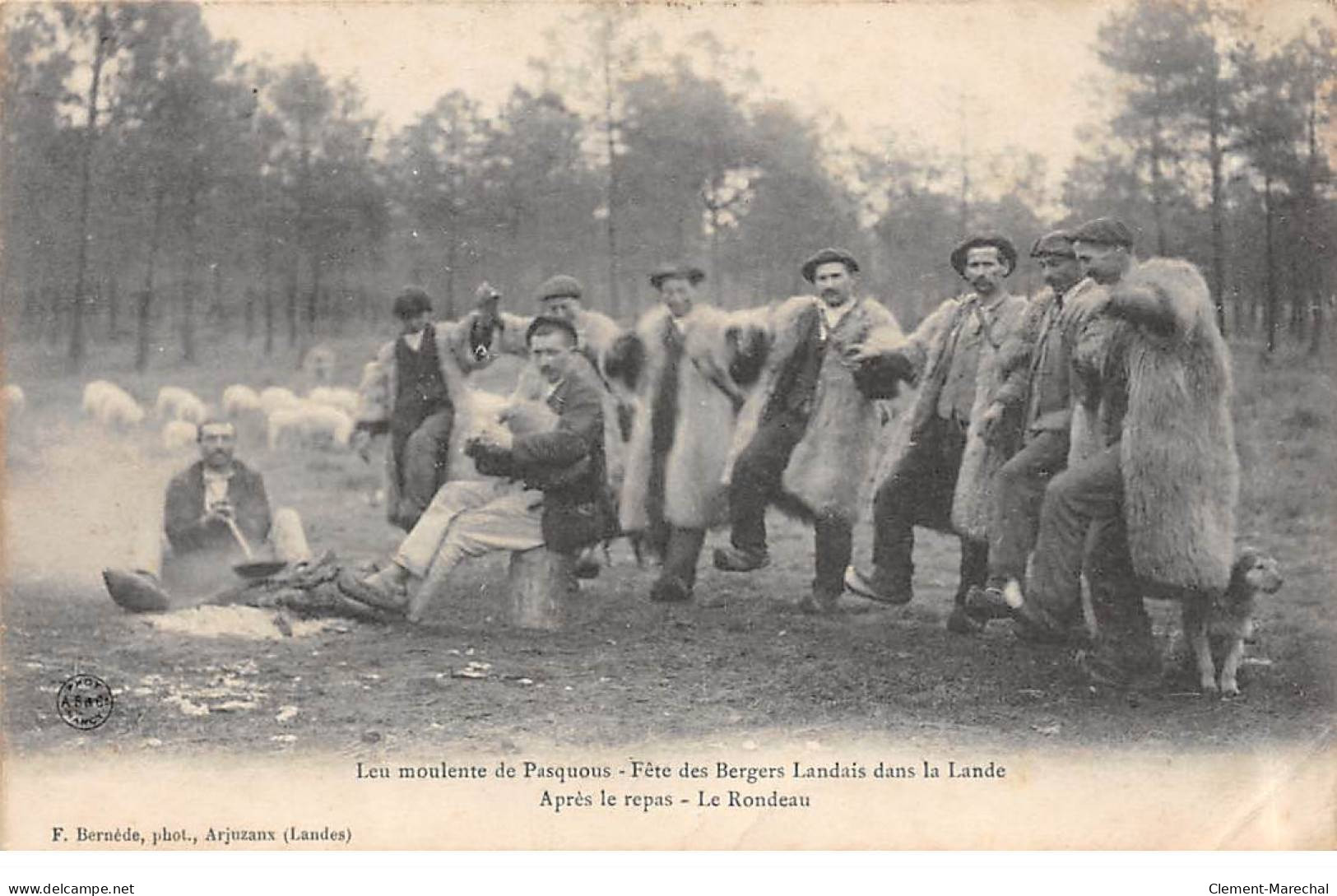 Fête Des Bergers Landais Dans La Lande - Après Le Repas - Le Rondeau - état - Otros & Sin Clasificación