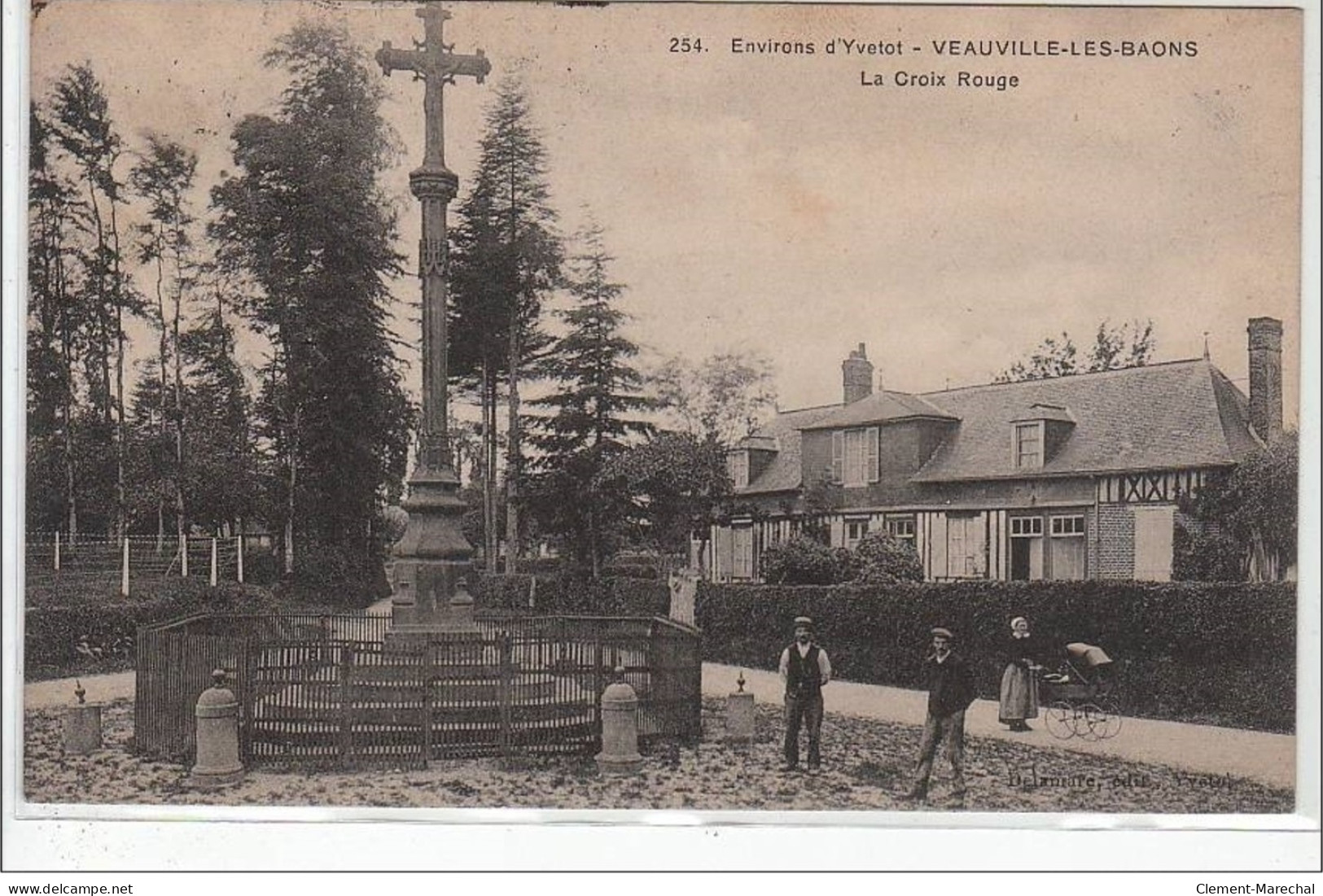 VAUVILLE LES BAONS : Environs D'Yvetot - La Croix Rouge - Très Bon état - Altri & Non Classificati