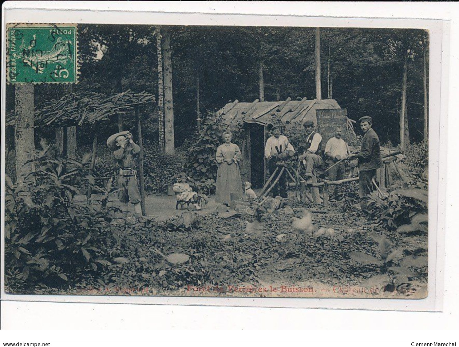 VERRIERES Le BUISON : La Forêt, Un Groupe De Chasseurs - Très Bon état - Verrieres Le Buisson