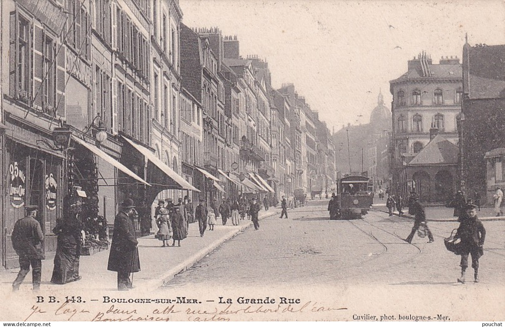 ZA Nw-(62) BOULOGNE SUR MER - LA GRANDE RUE  - ANIMATION - TRAMWAY - Boulogne Sur Mer