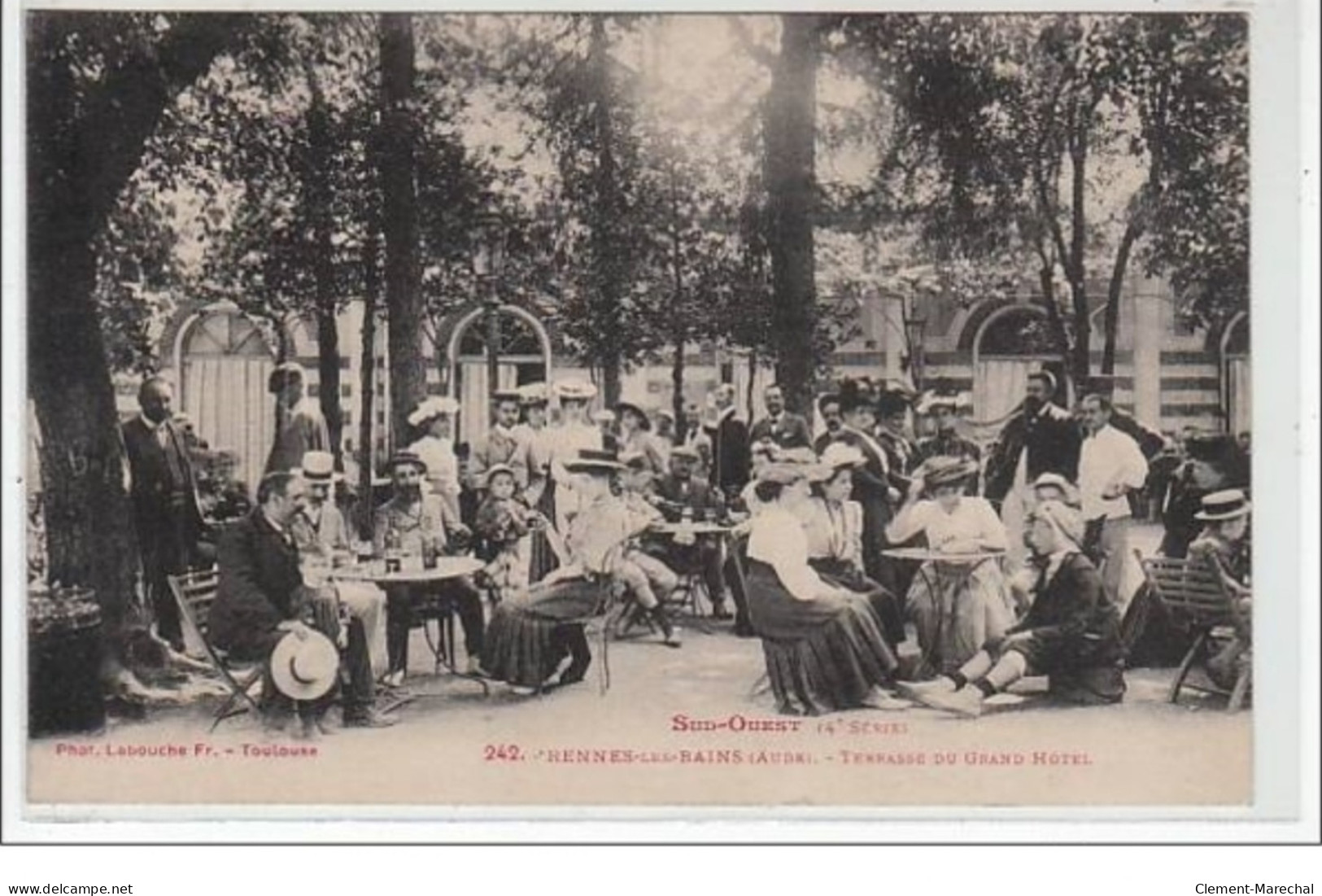 RENNES LES BAINS : Terrasse Du Grand Hôtel - Très Bon état - Autres & Non Classés