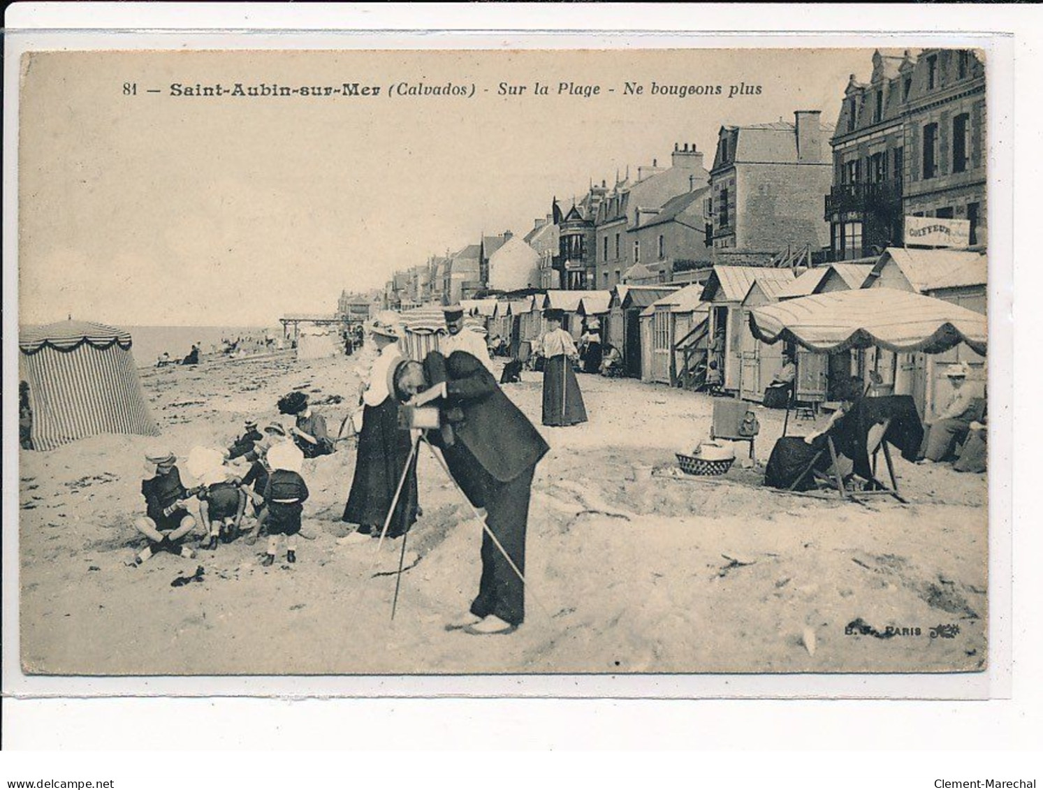 ST-AUBIN : Sur La Plage, Photo, Ne Bougeons Plus - Très Bon état - Saint Aubin