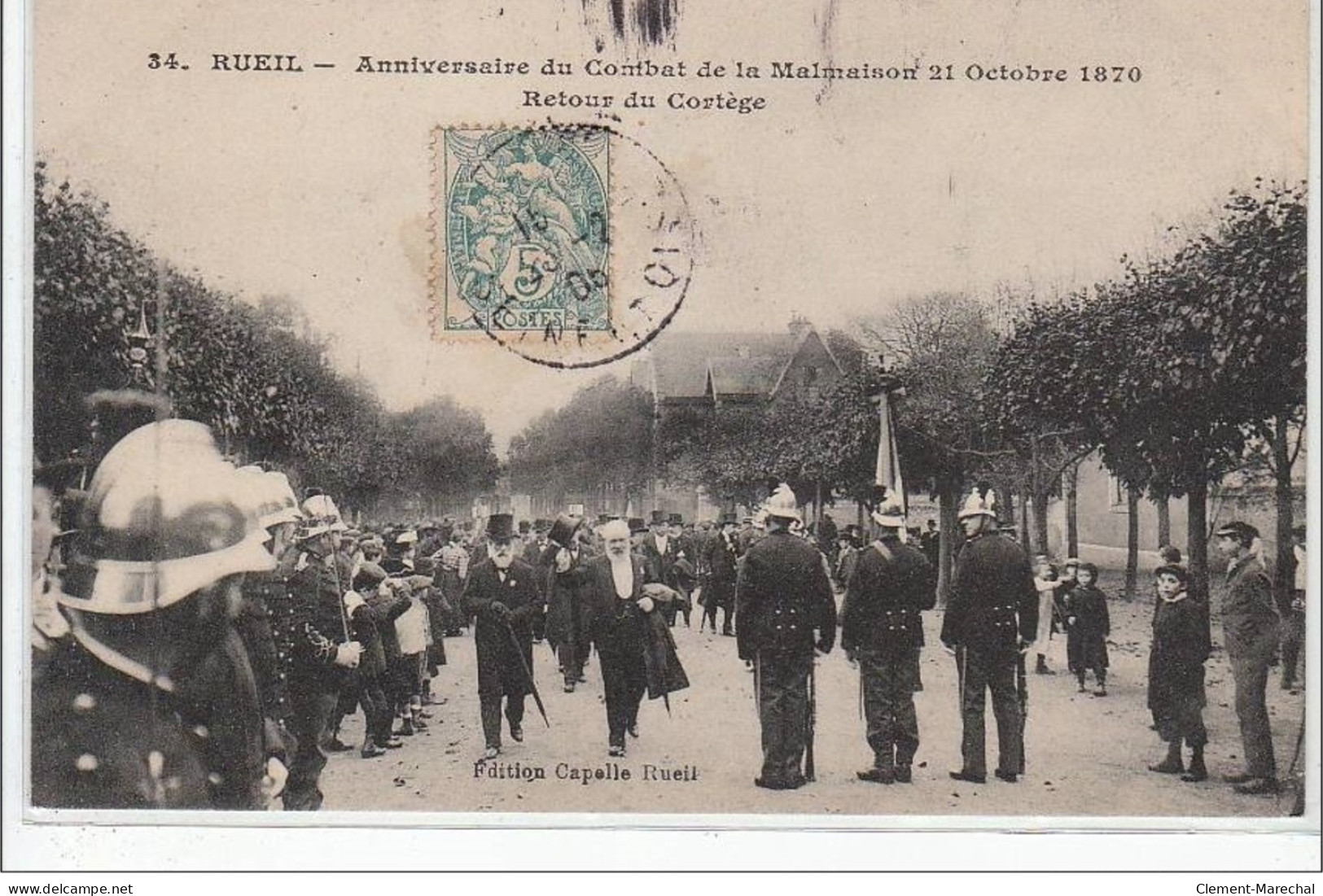 RUEIL : Anniversaire Du Combat De La Malmaison 21 Octobre 1870 - Retour De Cortège - Très Bon état - Rueil Malmaison