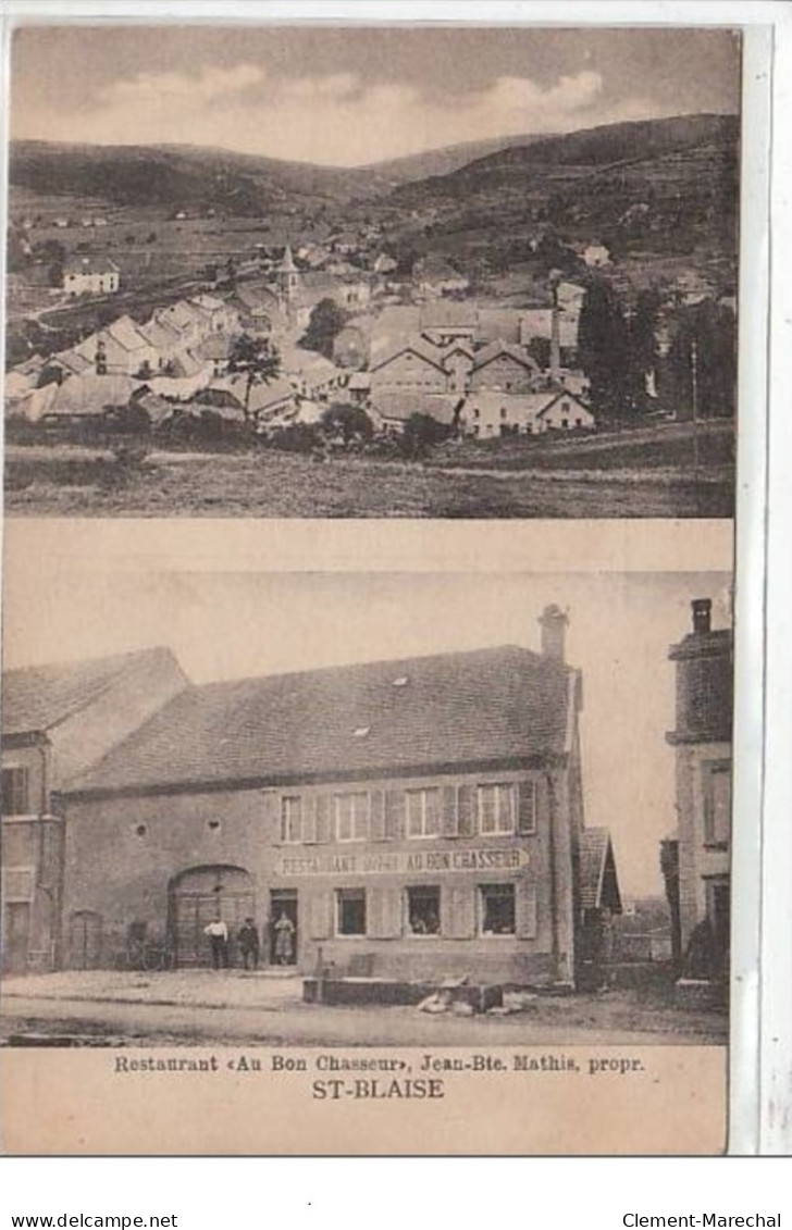 SAINT BLAISE - Restaurant """"Au Bon Chasseur"""", J.-B.Mathis - Très Bon état - Sonstige & Ohne Zuordnung