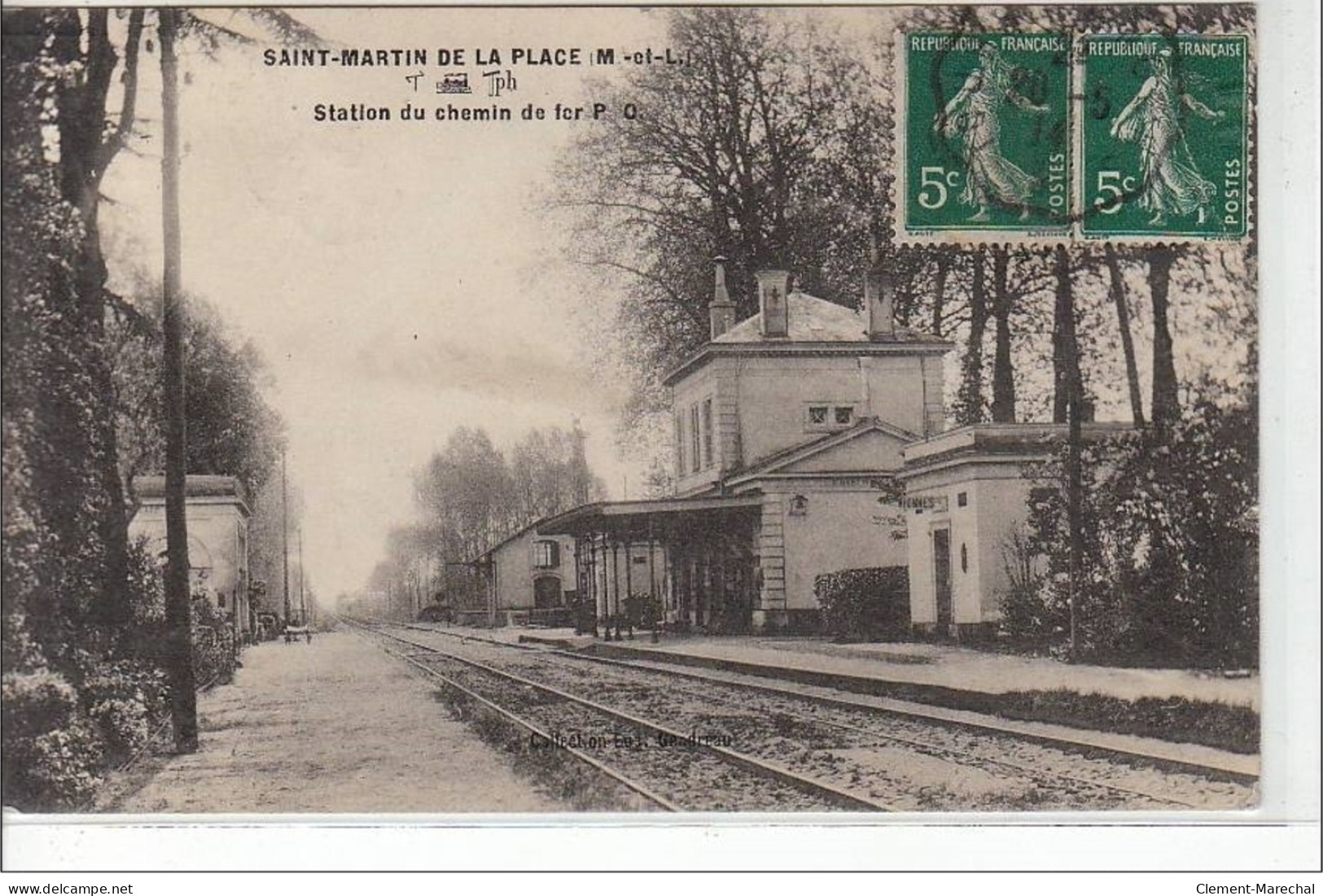 SAINT MARTIN DE LA PLACE : Station De Chemin De Fer - état (léger Pli Dans Le Coin) - Sonstige & Ohne Zuordnung