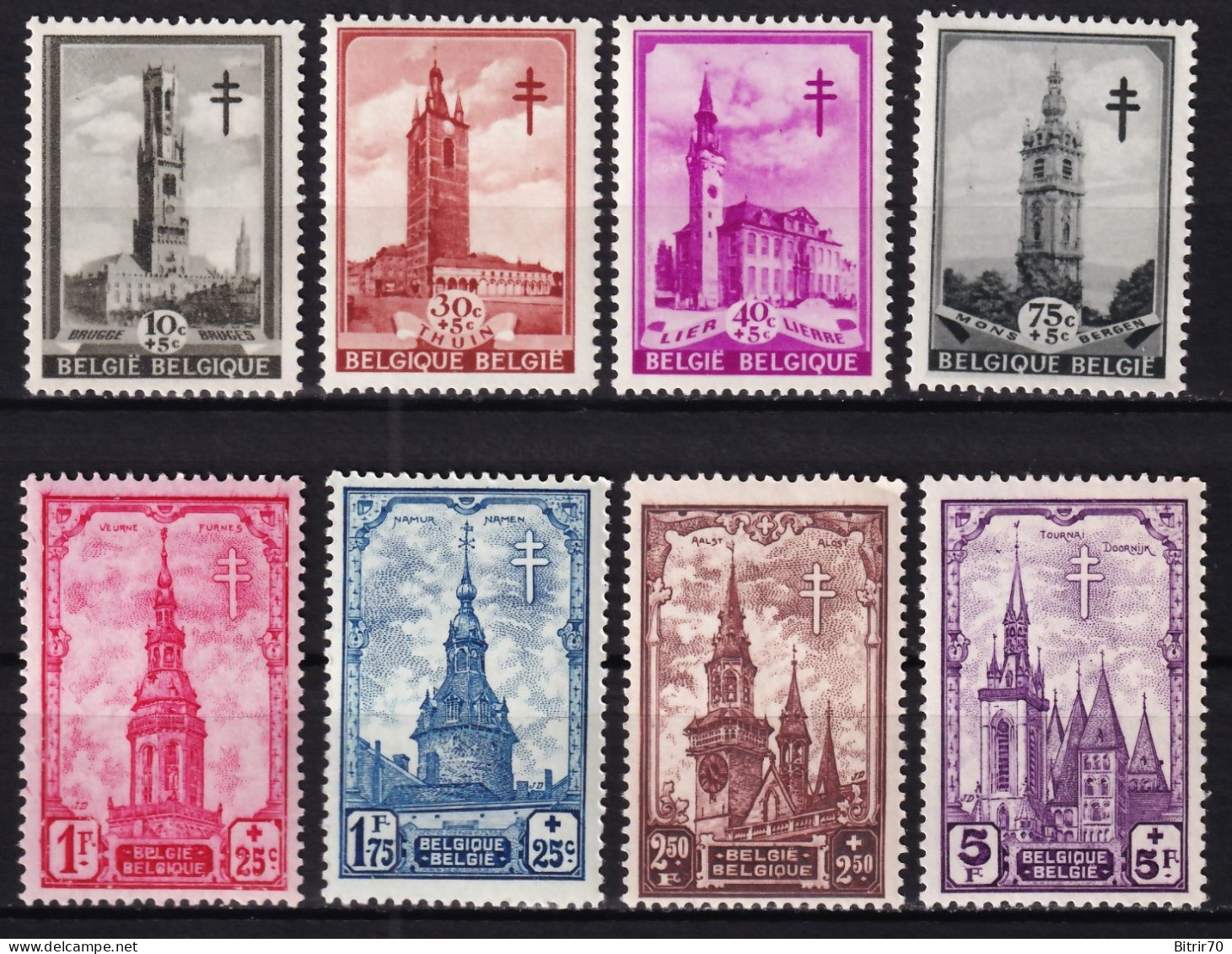 Belgica, 1939 Y&T. 519 / 526,  MNH. - Nuevos