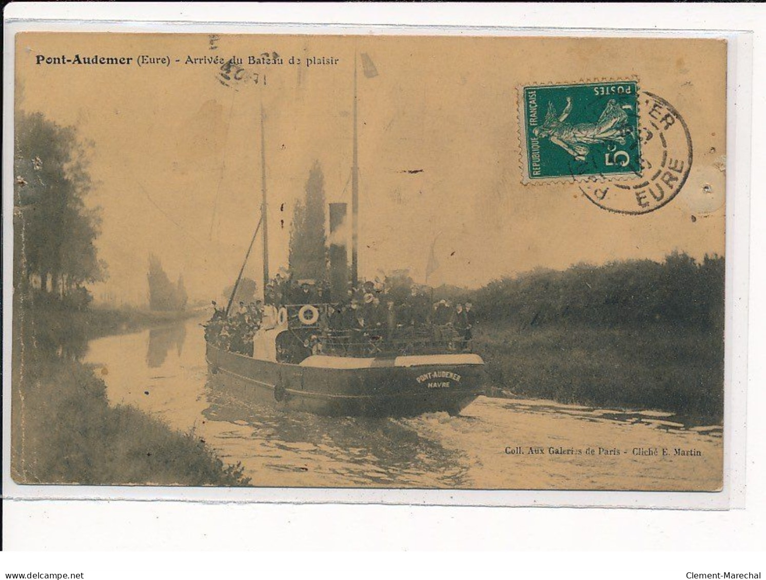 PONT AUDEMER : Arrivé Du Bateau De Plaisir - Très Bon état - Pont Audemer