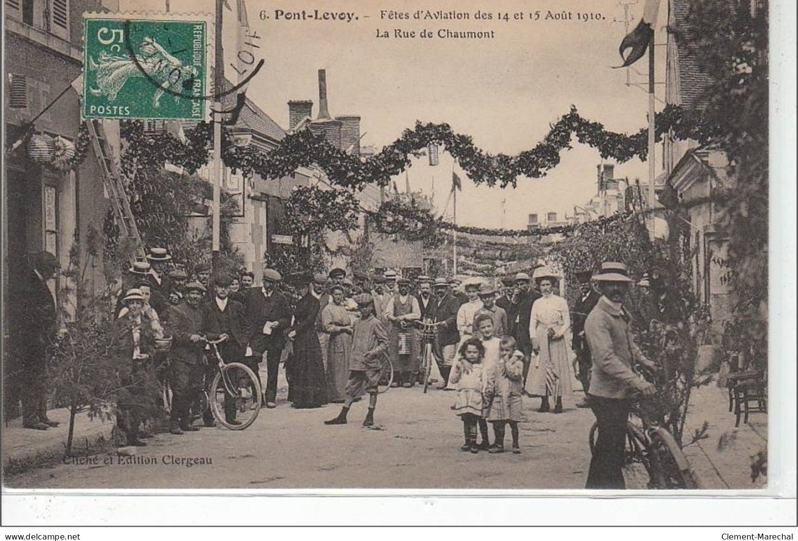 PONT LEVOY : Fêtes D'aviation Des 14 Et 15 Août 1910 - La Rue Chaumont - Très Bon état - Sonstige & Ohne Zuordnung