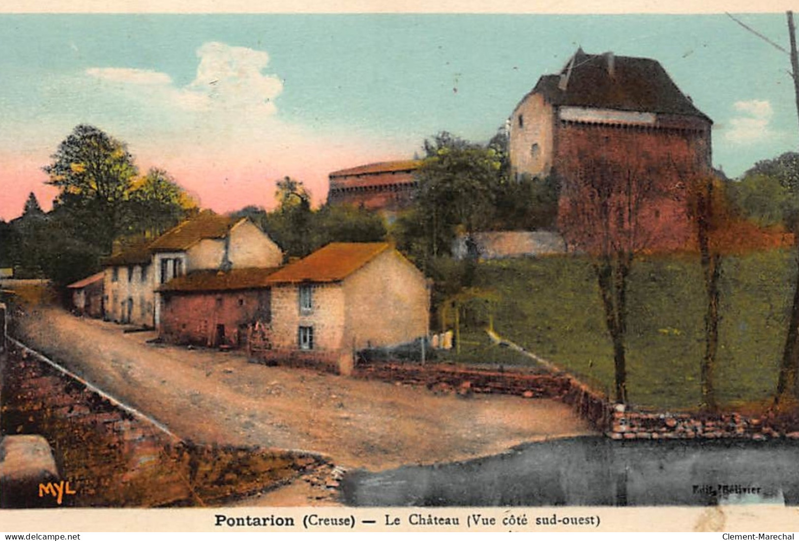 PONTARION : Le Chateau (vue Coté Sud-ouest) - Tres Bon Etat - Pontarion