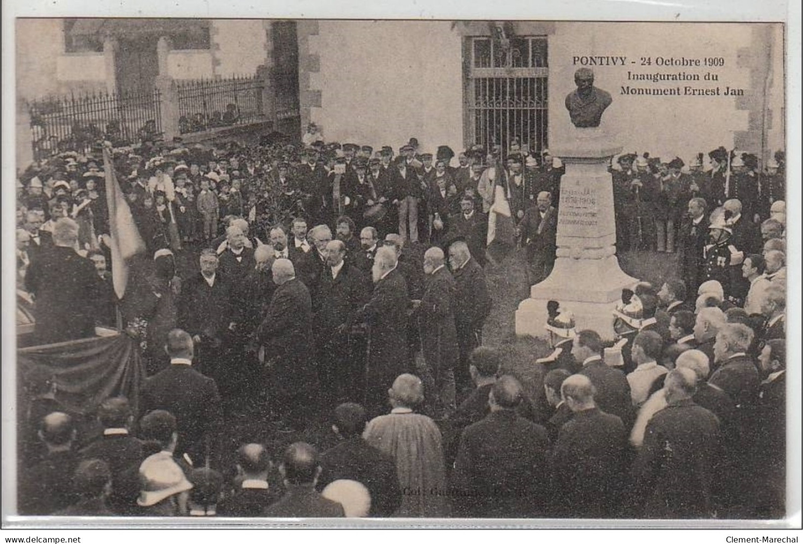 PONTIVY : 24 Octobre 1909 - Inauguration Du Monument Ernest Jan - Très Bon état - Pontivy