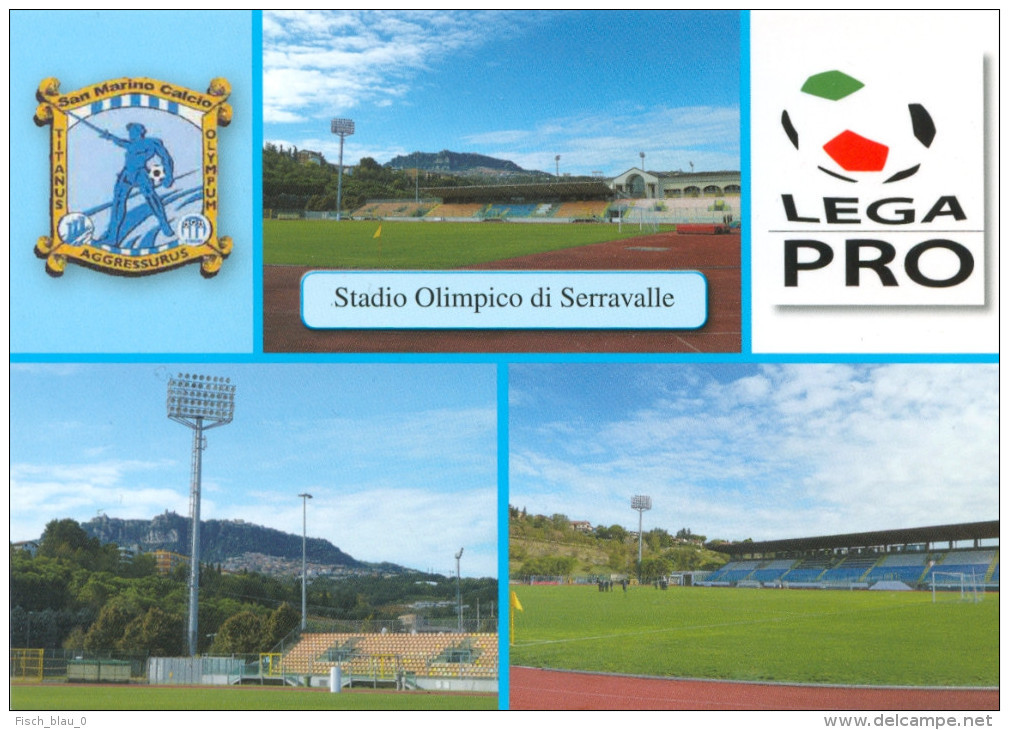 1) AK Stadion Postkarte Stadio Olimpico Di Serravalle San Marino Calcio Sammarinese Football Stadium Stade Foot Estadio - Football