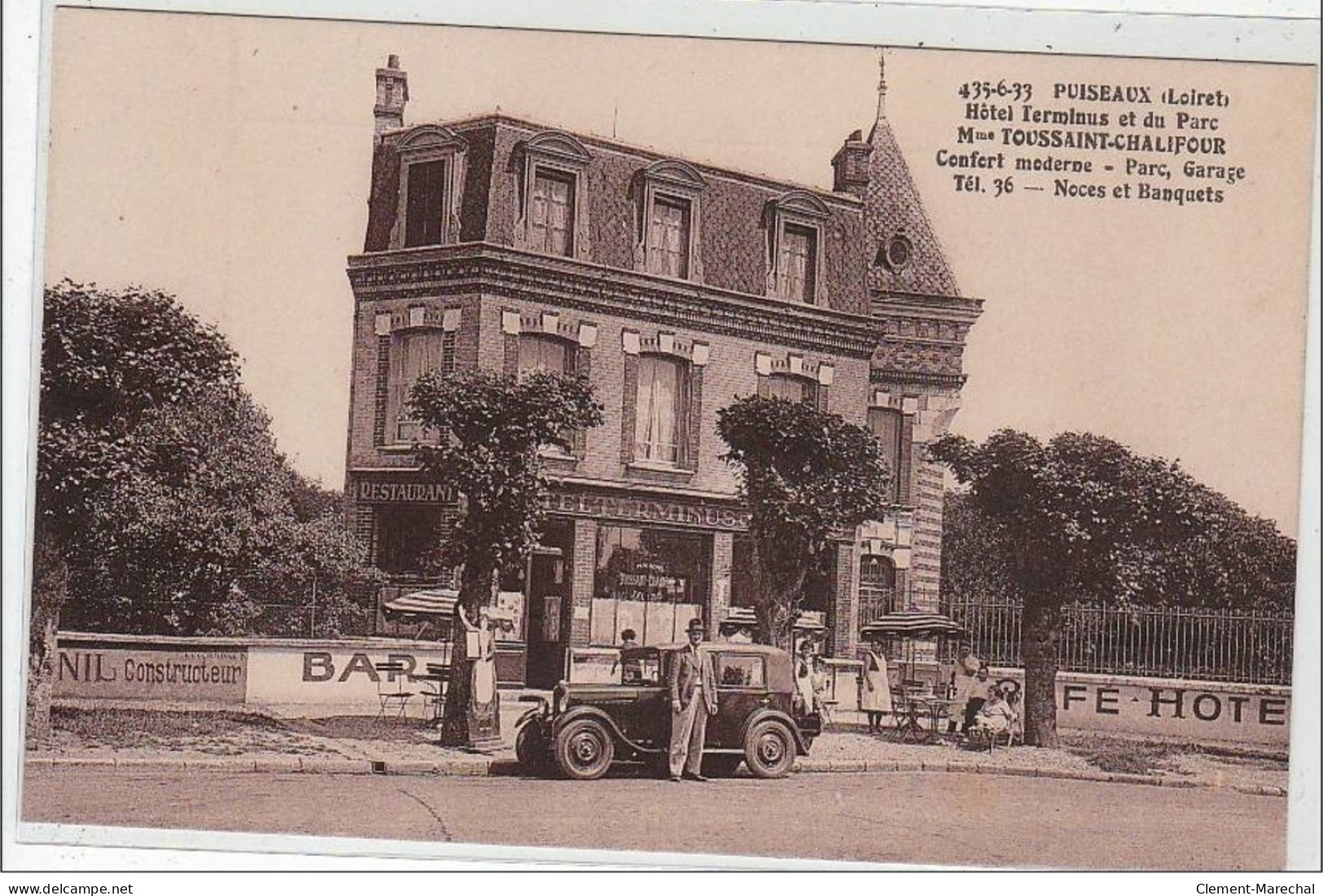 PUISEAUX : Hôtel Terminus Et Du Parc - Mme Toussaint Chalifour - Très Bon état - Puiseaux