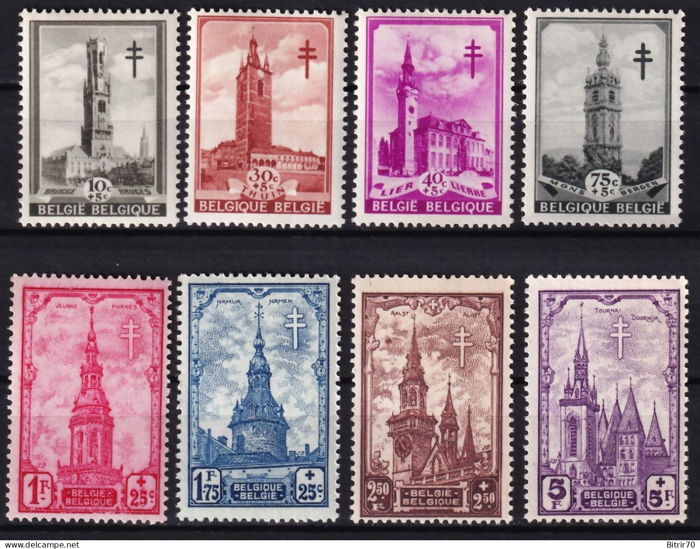 Belgica, 1939 Y&T. 519 / 526,  MNH. - Nuevos