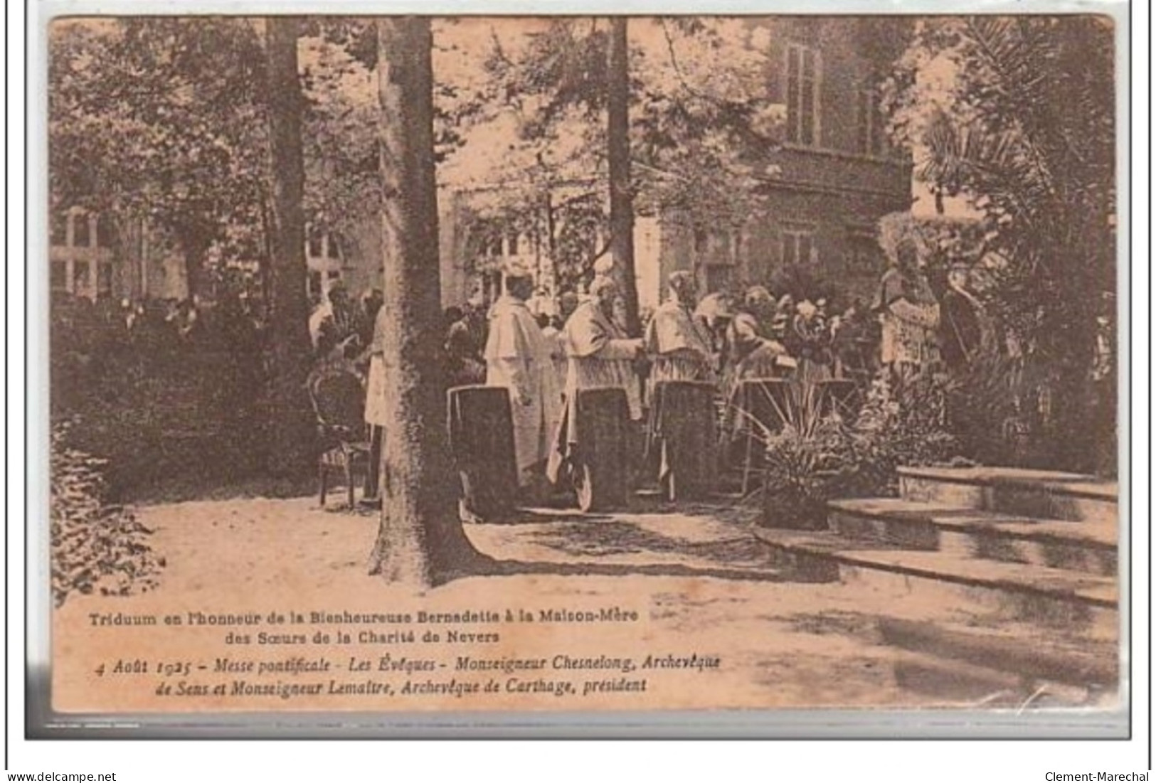 NEVERS : 4 Août 1925 - Messe Pontificale - Triduum En L'honneur De La Bienheureuse Bernadette - état - Nevers