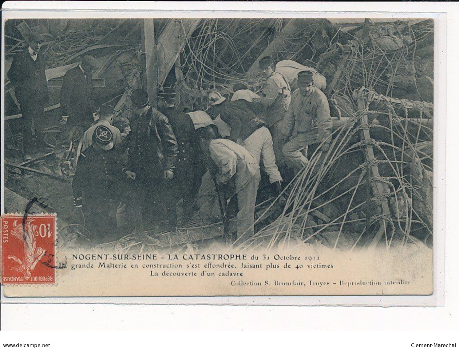 NOGENT-sur-SEINE : La Catastrophe De 1911, La Grande Malterie En Construction S'est Effondrée - Très Bon état - Nogent-sur-Seine