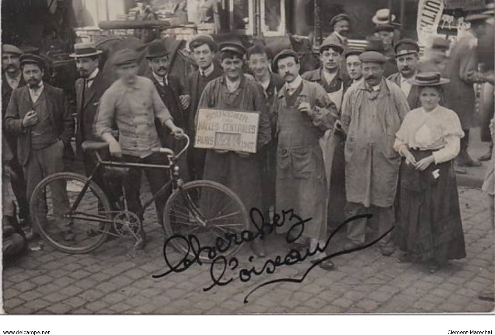 PARIS : Carte Photo Des Halles Vers 1910 - 1er Arr.  - Très Bon état - Distrito: 01