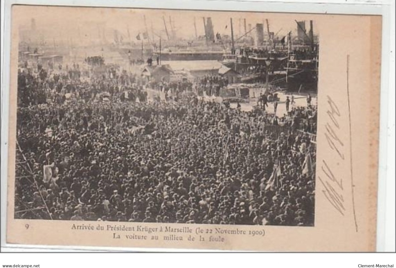 MARSEILLE : Arrivée Du Président Krüger Le 22 Novembre 1900 - La Voiture Au Milieu De La Foule - Très Bon état - Unclassified