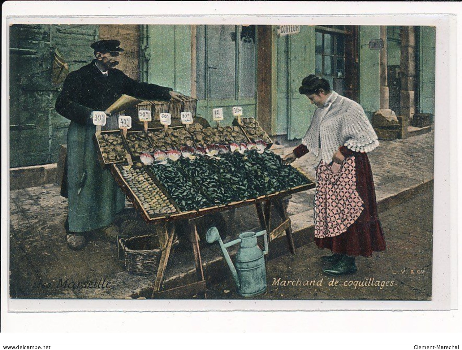 MARSEILLE : Marchand De Coquillages - Très Bon état - Old Port, Saint Victor, Le Panier