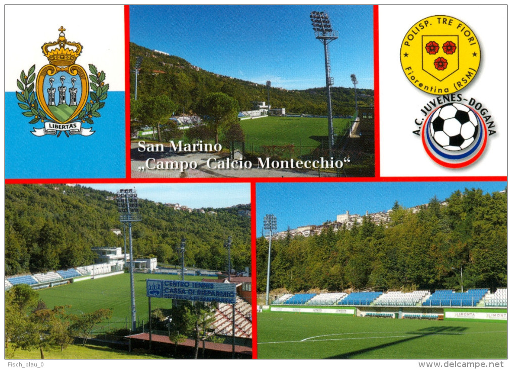 AK Stadion Postkarte San Marino Stadio Campo Calcio Montecchio Tre Fiori Juvenes-Dogana Sammarinese Football Stadium - Fútbol