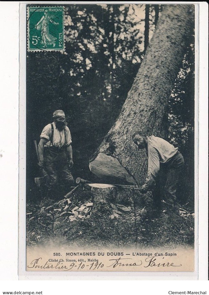 Montagnes Du Doubs, L'Abattage D'un Sapin - Très Bon état - Otros & Sin Clasificación