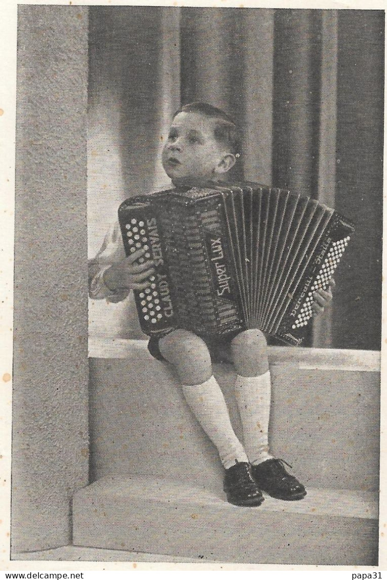 CLAUDY SERVAIS  7 Ans1/2   Le Plus Jeune Virtuose Accordéoniste De France - Music And Musicians