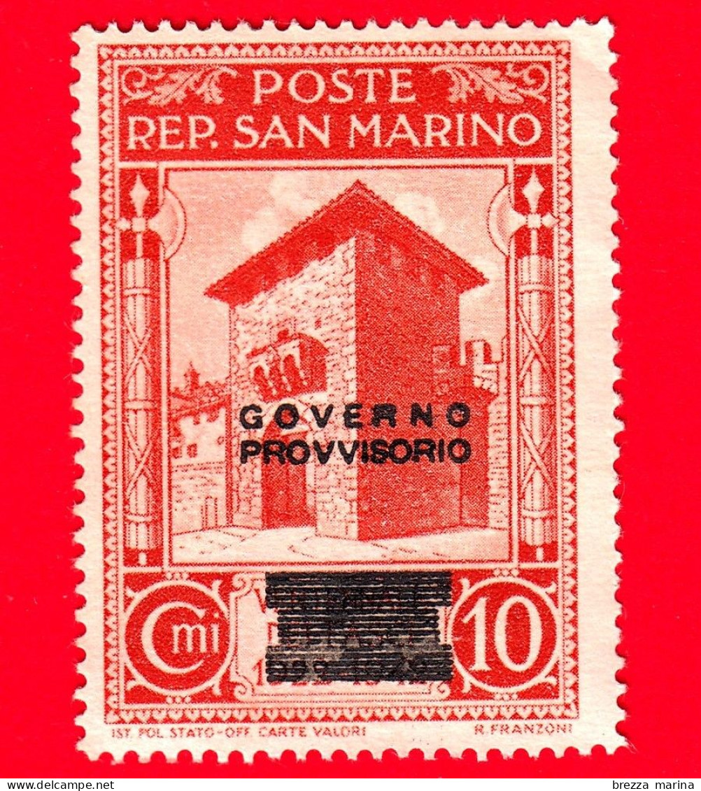 SAN MARINO - Usato - 1943 - Governo Provvisorio - Porta Di San Francesco - 10 - Gebraucht