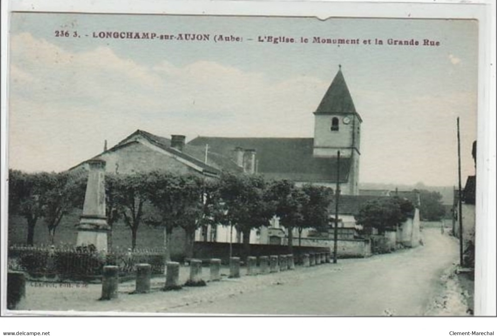 LONGCHAMP SUR AUJON : L'église, Le Monument  Et La Grande Rue - Très Bon état - Other & Unclassified