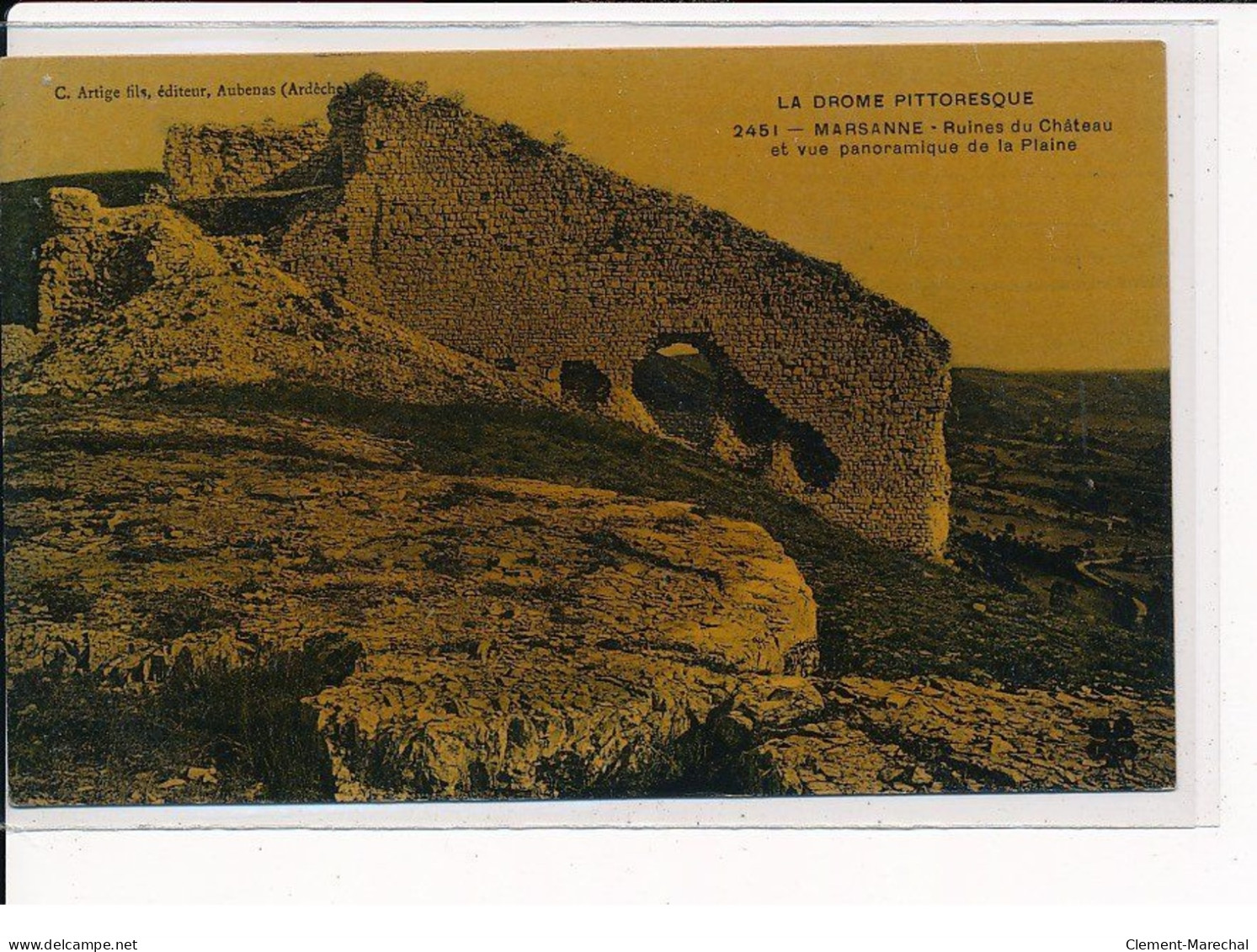 MARSANNE : Ruines Du Château Et Vue Panoramique De La Plaine - Très Bon état - Otros & Sin Clasificación