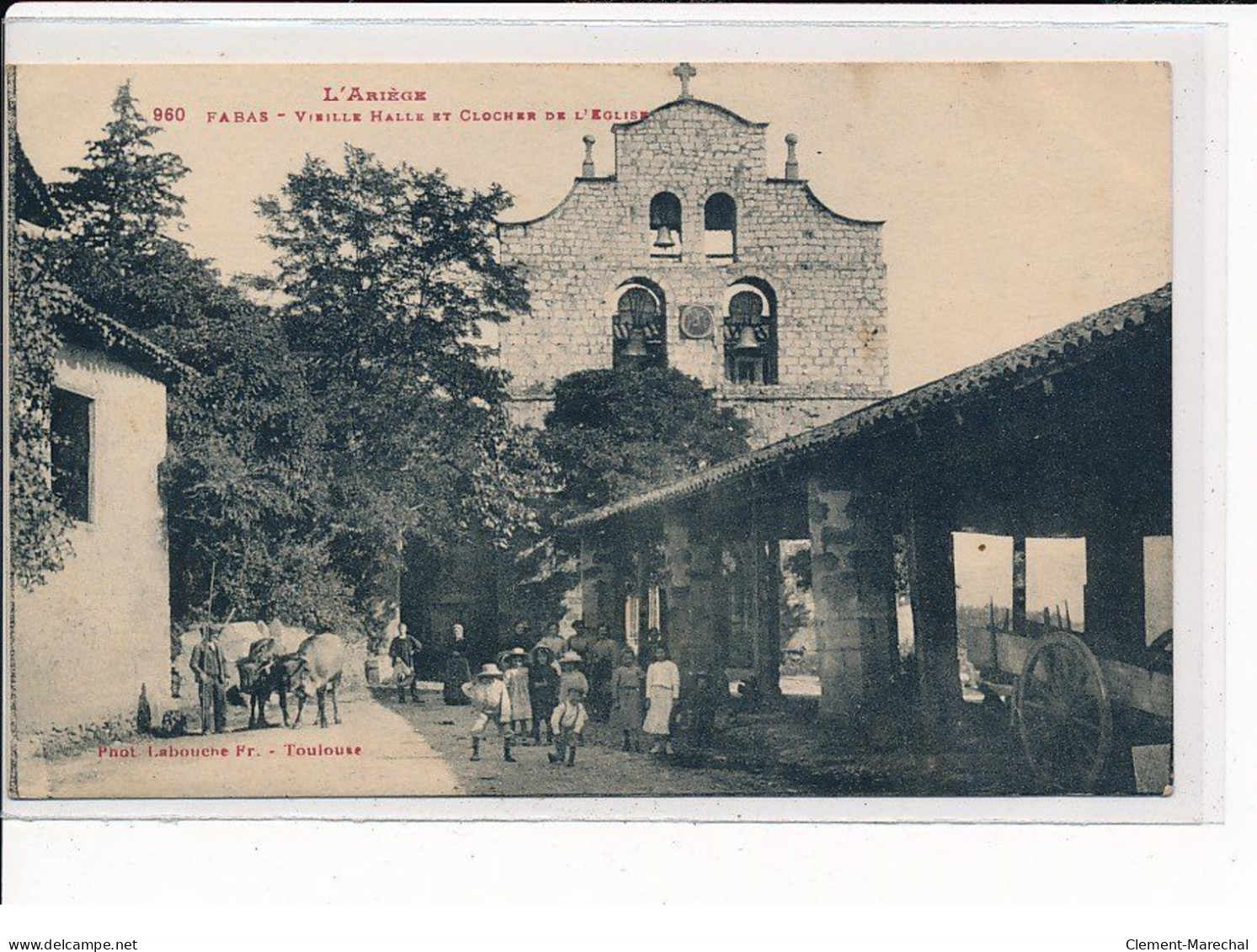 FABAS : Vieille Halle Et Clocher De L'Eglise - Très Bon état - Sonstige & Ohne Zuordnung