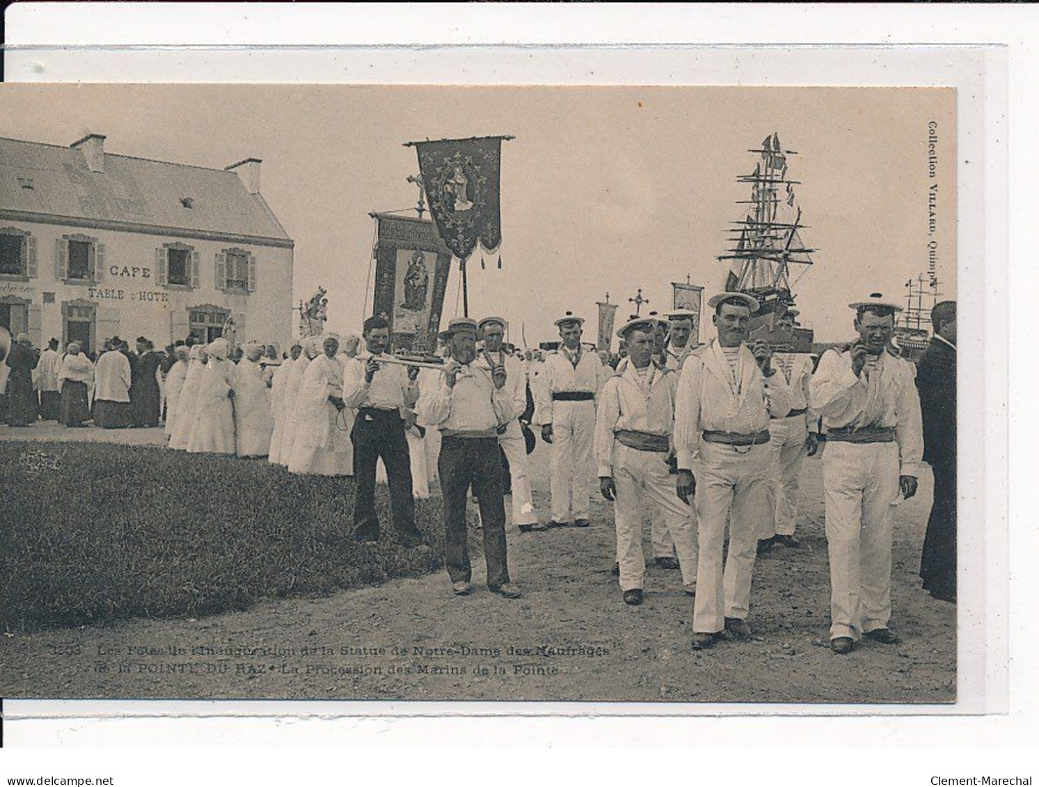 LA POINTE DU RAZ : Les Fêtes De L'inauguration De La Statue De Notre-Dame Des Naufrages, La Procession - Très Bon état - La Pointe Du Raz