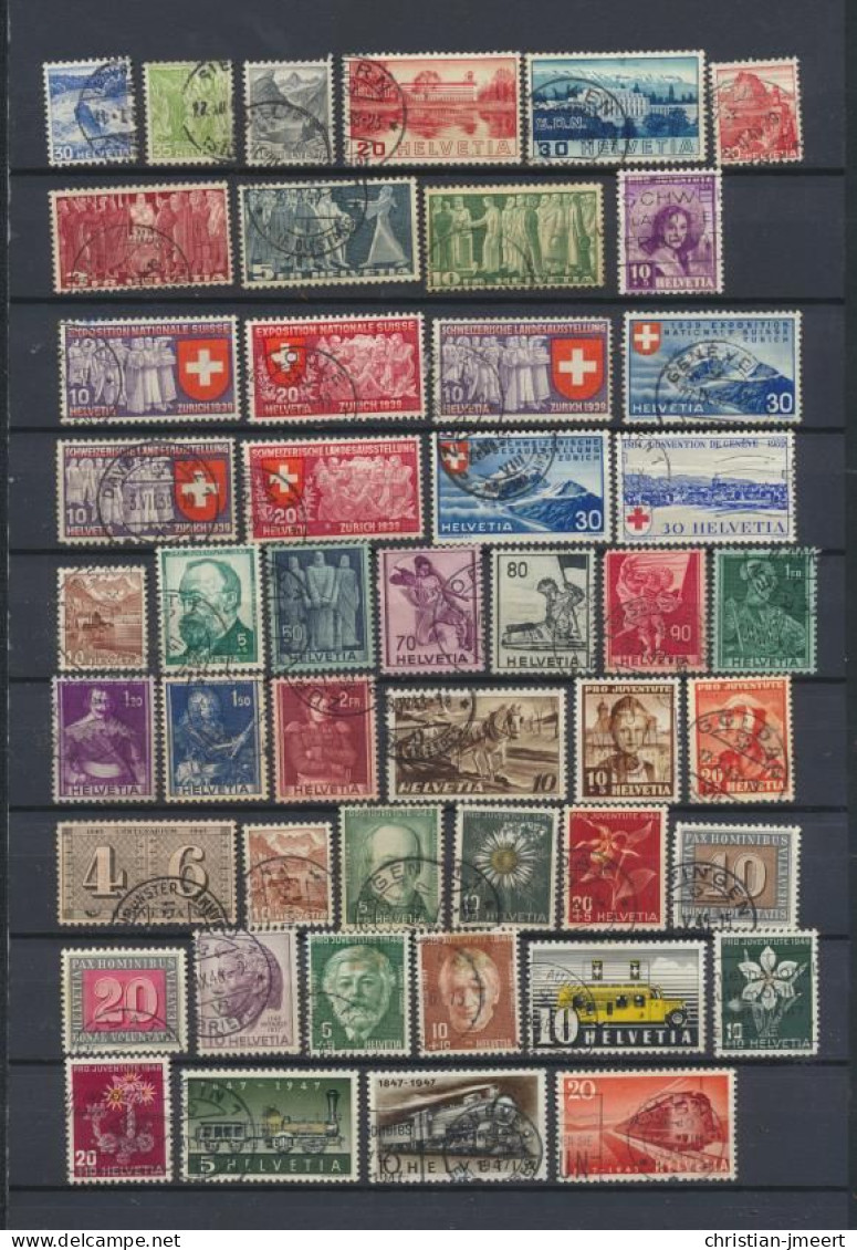 Suisse  88 Timbres  Bel Oblitérations - Collections