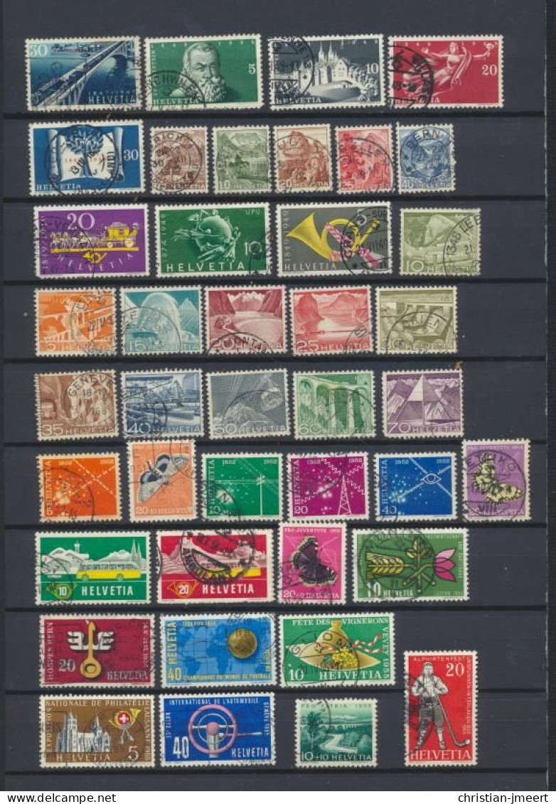 Suisse  88 Timbres  Bel Oblitérations - Collections