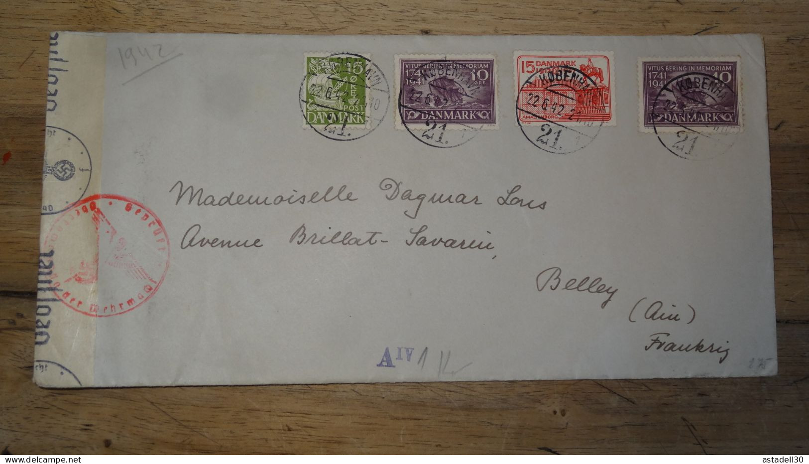 Grande Enveloppe DANEMARK, Avec Censure - 1942 .......... 240424......... CL9-57a - Cartas & Documentos