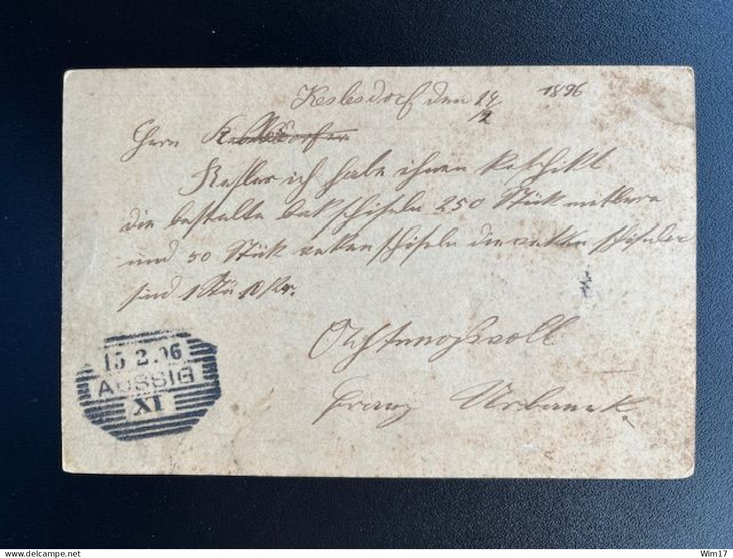 AUSTRIA 1896 POSTCARD SCHWARZBACH TO AUSSIG 14-02-1896 OOSTENRIJK NIEDER OSTERREICH - Cartes Postales