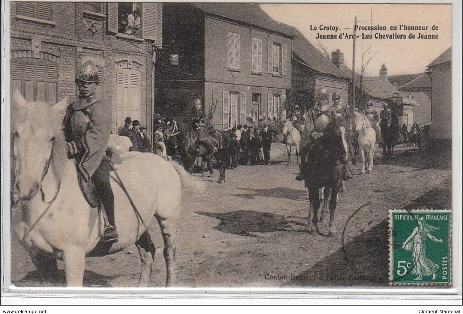 LE CROTOY : Procession En L'honneur De Jeanne D'Arc - Les Chevaliers De Jeanne - Très Bon état - Le Crotoy