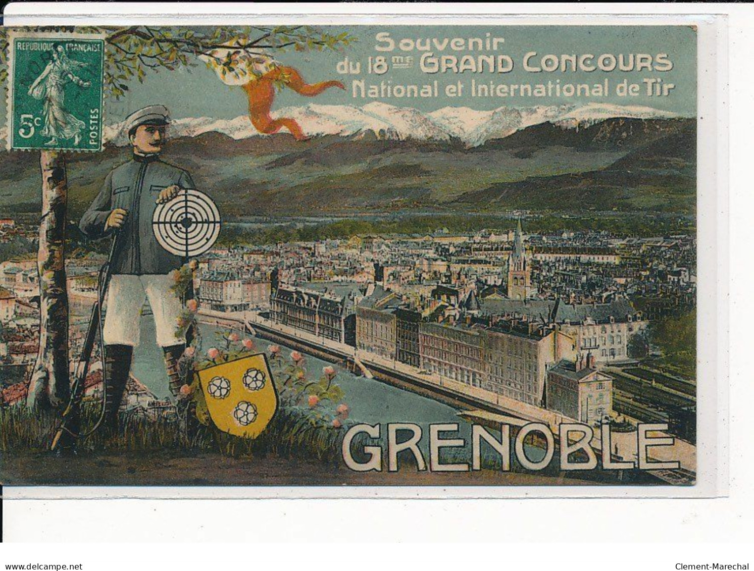 GRENOBLE : Souvenir Du 18ème Grand Concours Nationale Et International De Tir - Très Bon état - Grenoble