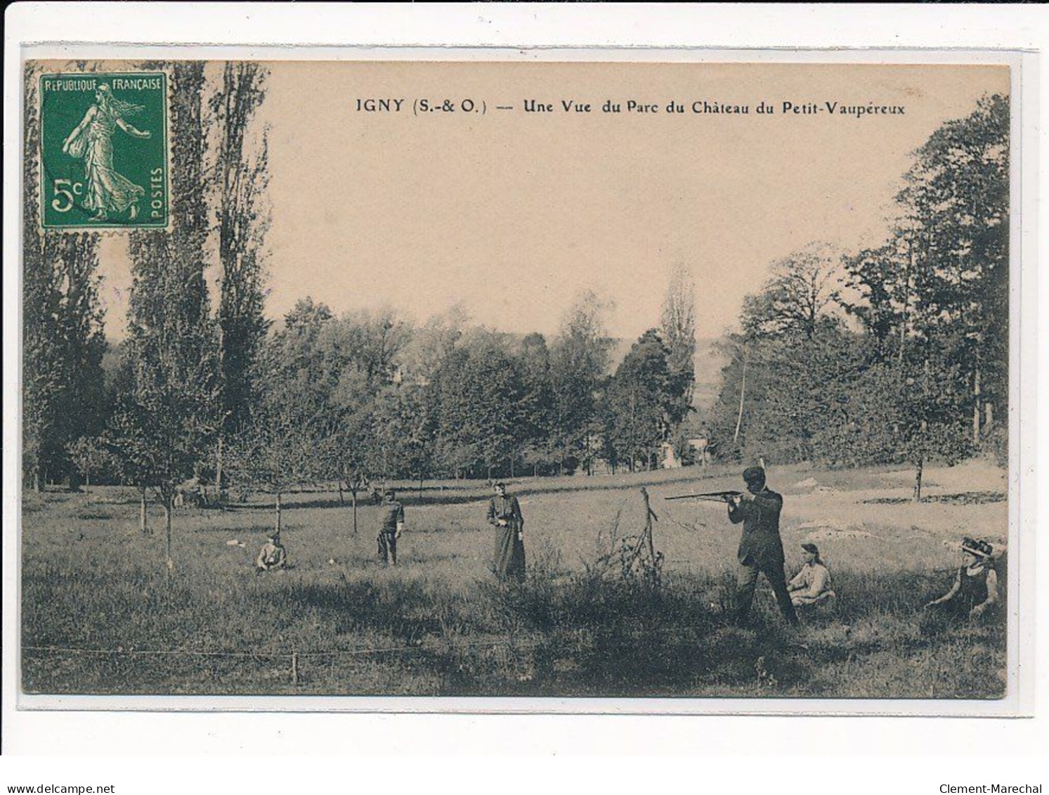 IGNY : Une Vue Du Parc Du Château Du Petit-Vaupéreux - Très Bon état - Igny